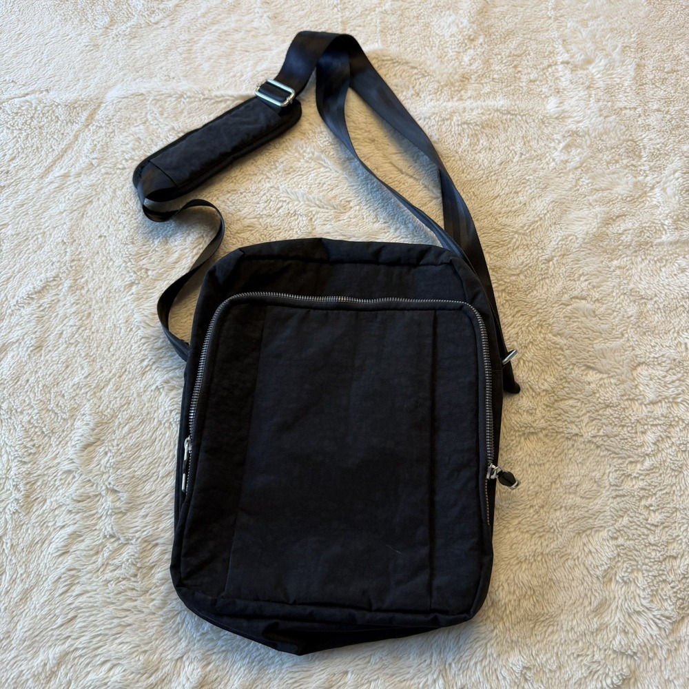 Brookstone Sling Shoulder Messenger Bag Black Unisex Cross Body Travel Commuter